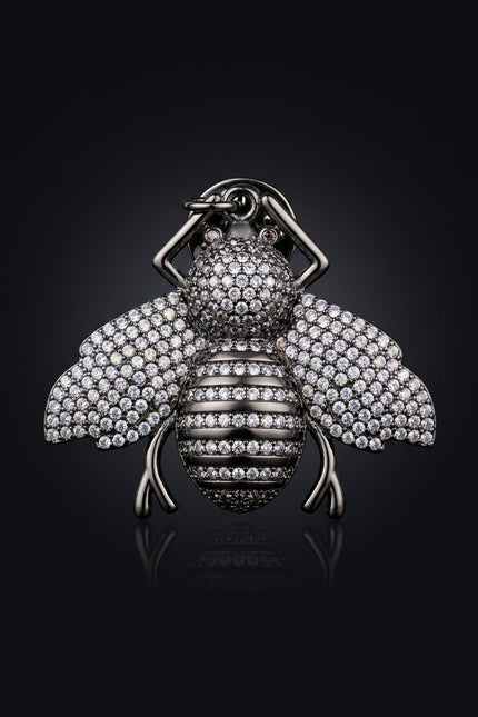 Brooch - Black|Multi bee - front
