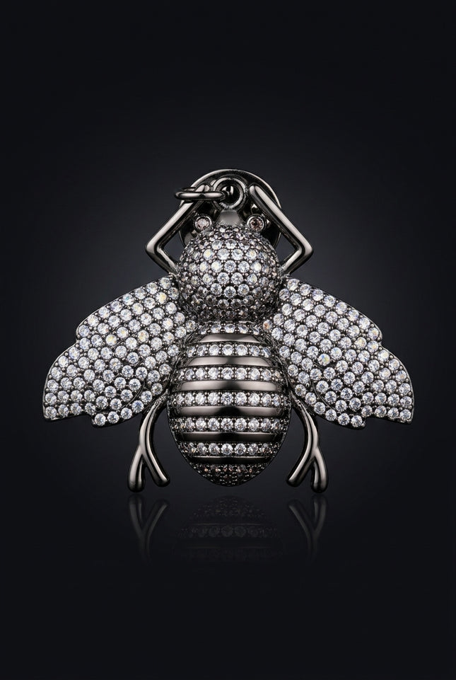 Brooch - Black|Multi bee - front