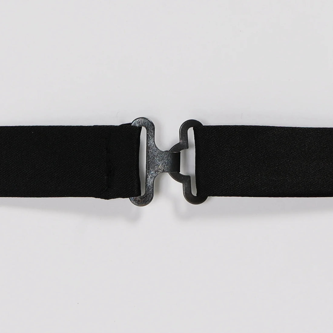 Cotton Velvet Pre-Tied Bow Tie - Black Beige