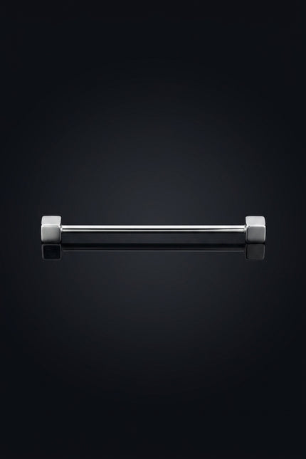 Collar Bar - Silver bar with square ends - hero
