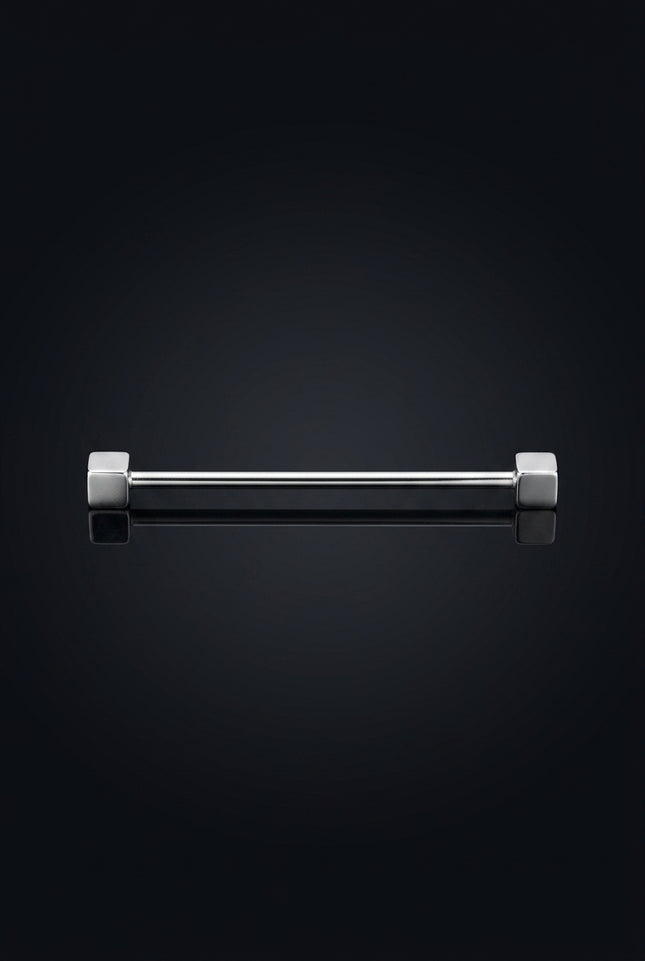 Collar Bar - Silver bar with square ends - hero