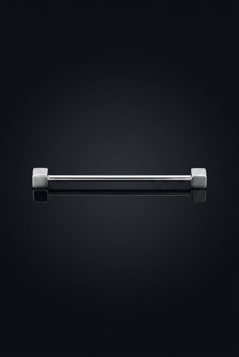 Collar Bar - Silver bar with square ends - hero