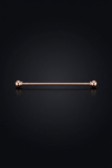 Collar Bar - Rose Gold straight bar with spherical ends - hero