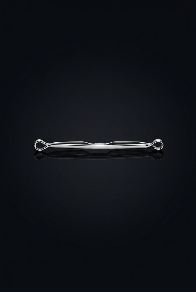 Collar Bar - Silver slim bar with looped ends - hero