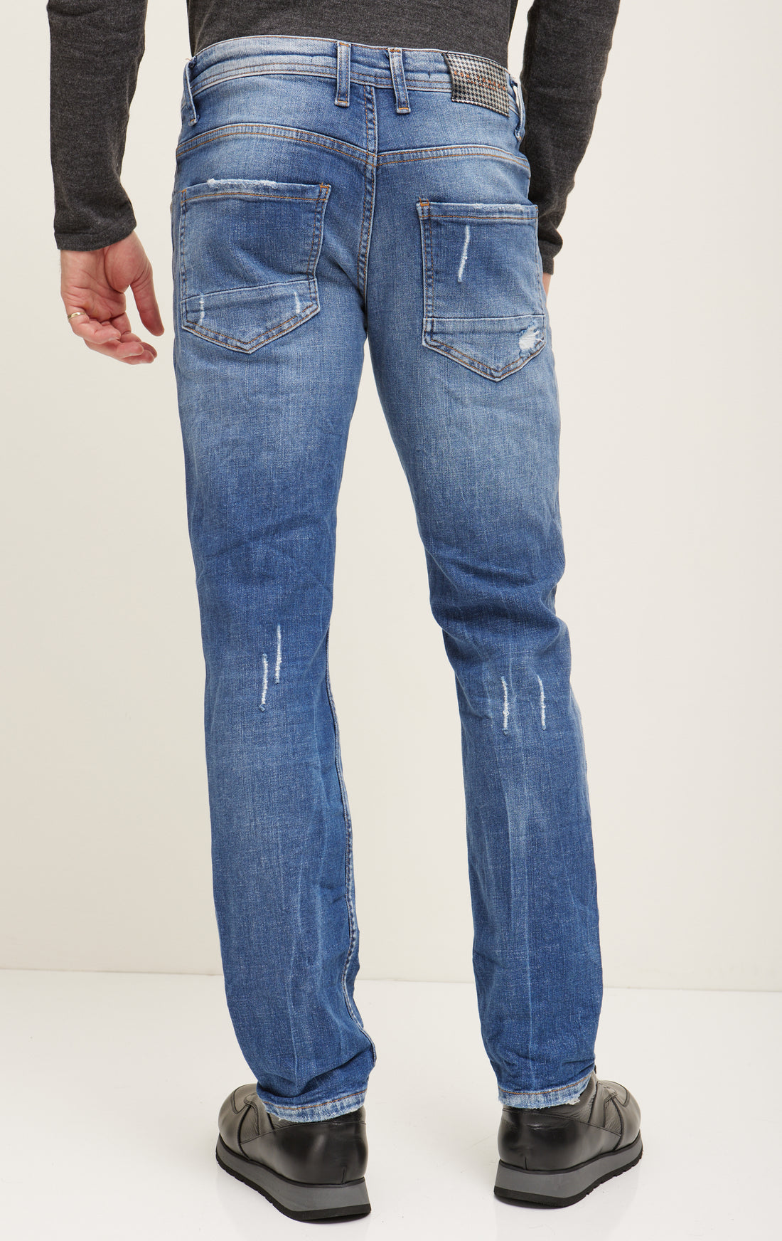 Jc Distressed Cotton Denim Jeans - Ice Blue