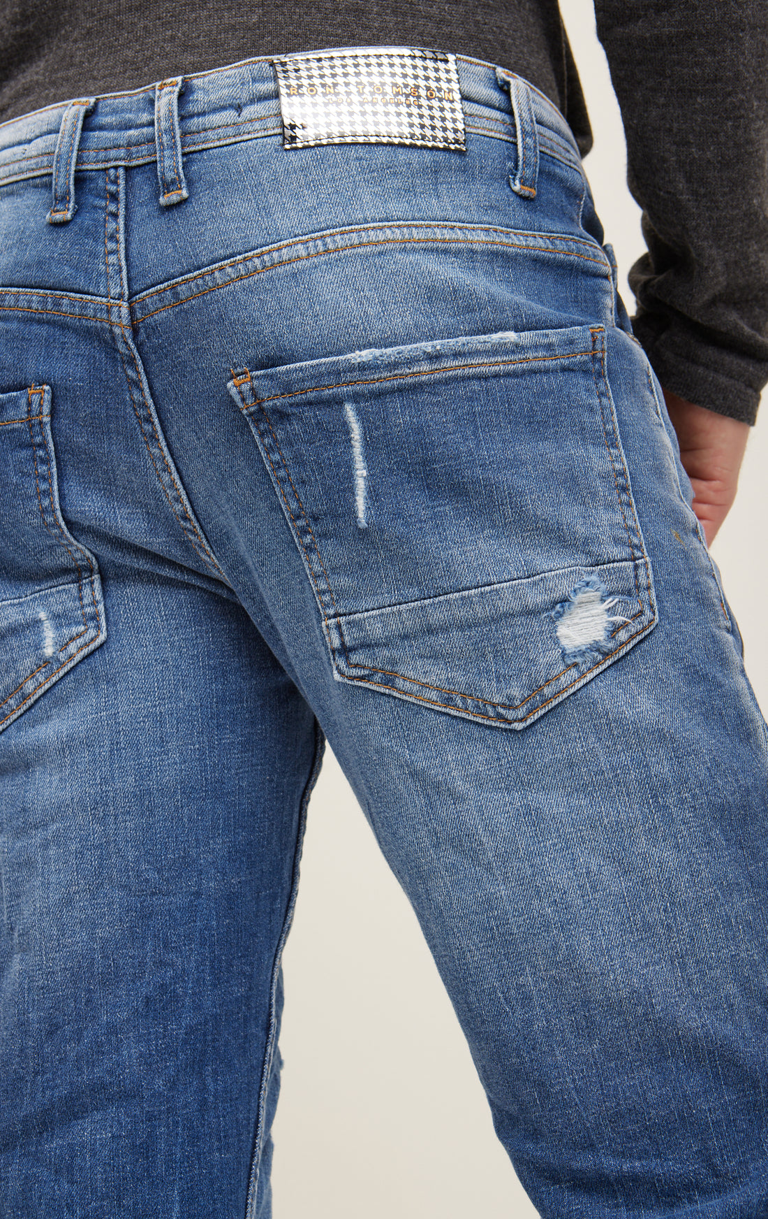 Jc Distressed Cotton Denim Jeans - Ice Blue