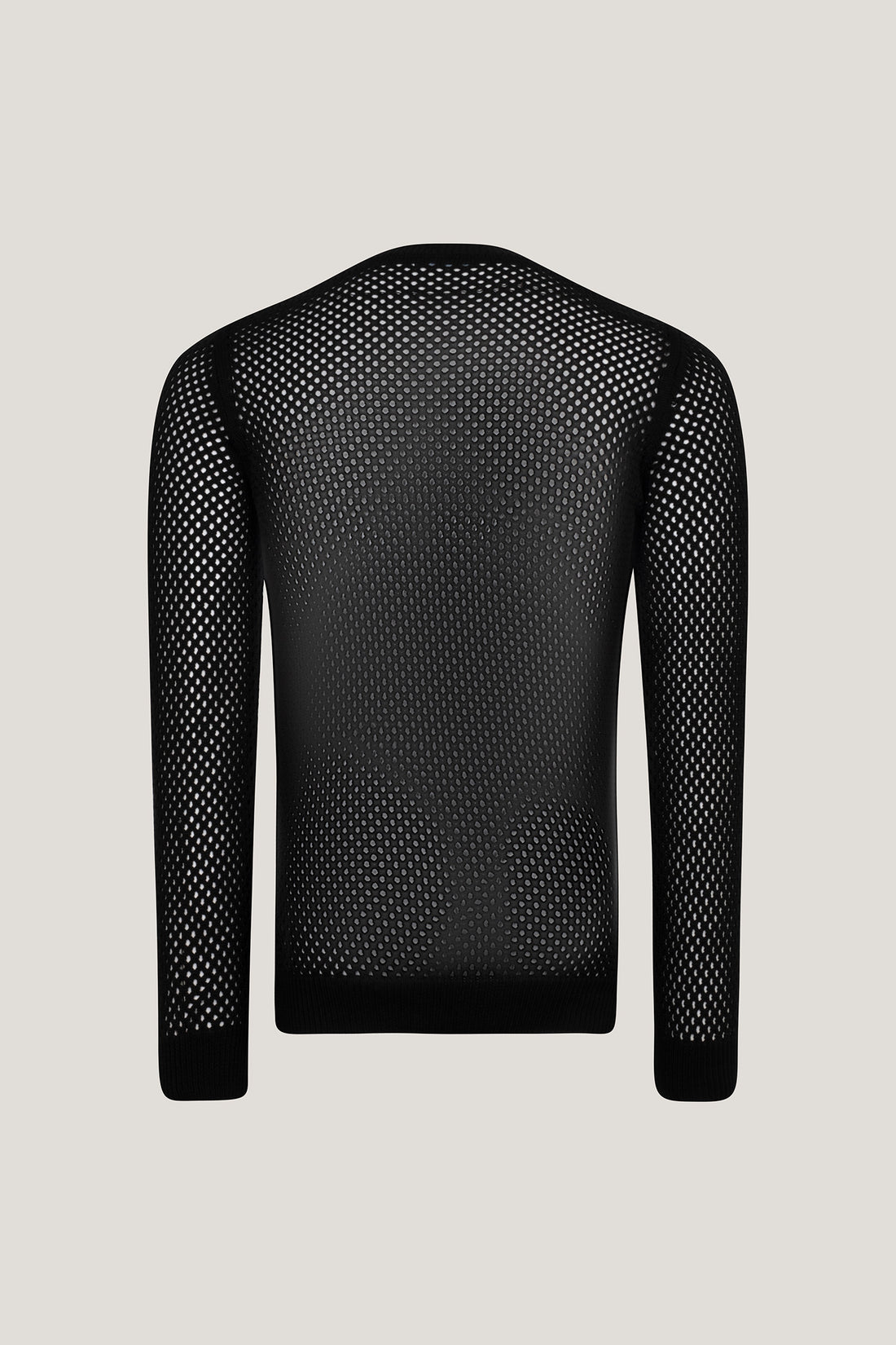 See Through Fishnet Muscle Fit Shirt - Black