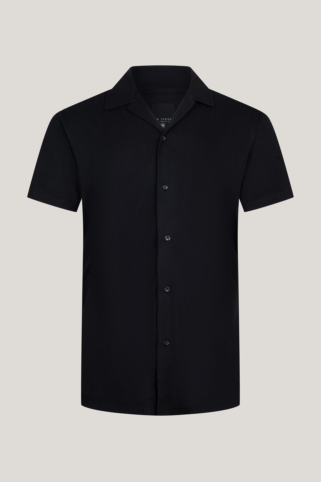 Oversized Camp Collar Shirt - Black