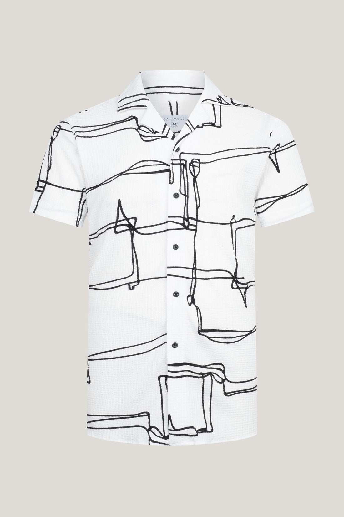 Short Sleeve Shirt - White Black