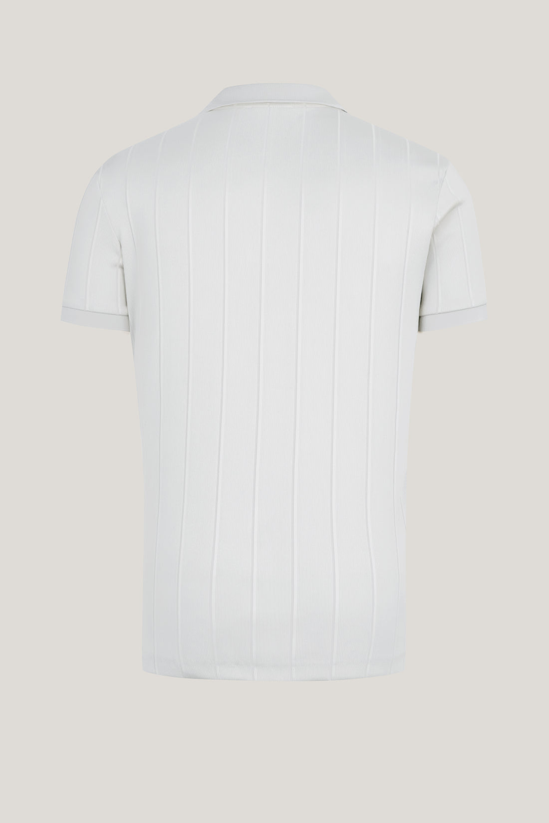 Fine Ribbed Polo Shirt - Off White