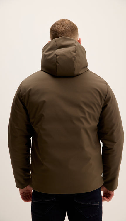 Veste réversible matelassée à capuche - Kaki