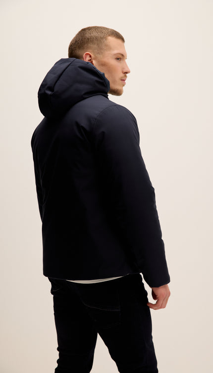 Reversible Padded and Hooded Jacket - Navy