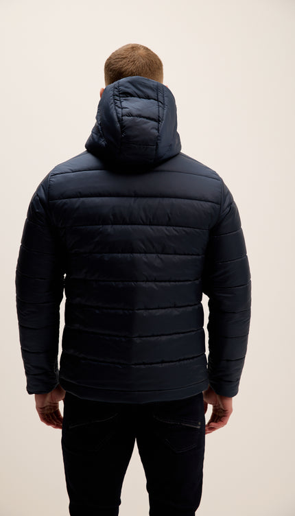 Reversible Padded and Hooded Jacket - Navy