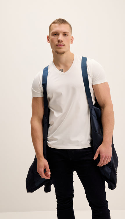 Gemütlicher, nahtloser Wintermantel – Marineblau