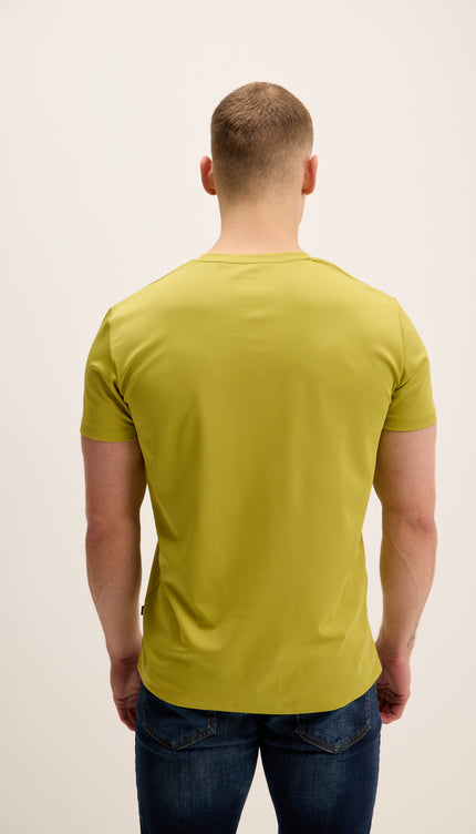Luxurious Glow Crew-Neck T-Shirt - Oil Green
