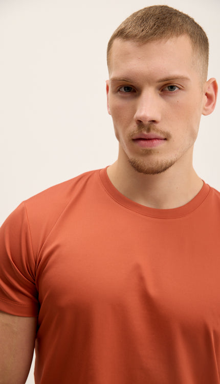 Luxuriöses Glow-T-Shirt mit Rundhalsausschnitt – Fliesen