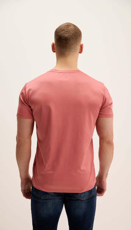 Luxurious Glow Crew-Neck T-Shirt - Pink