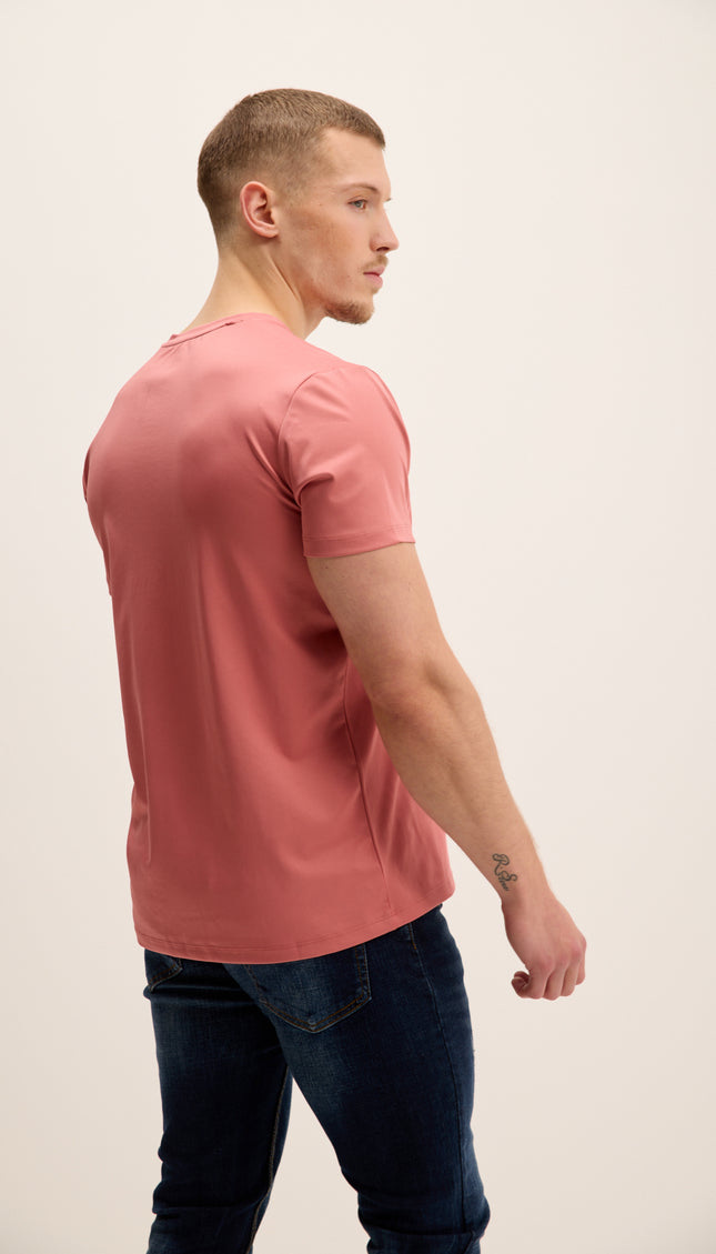 T-shirt à col rond Luxurious Glow - Rose