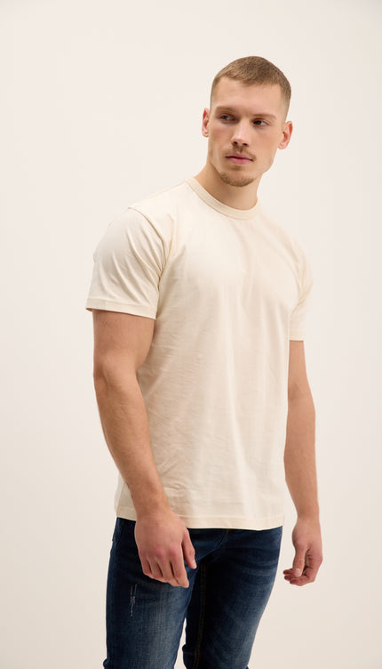 T-shirt léger en coton beige