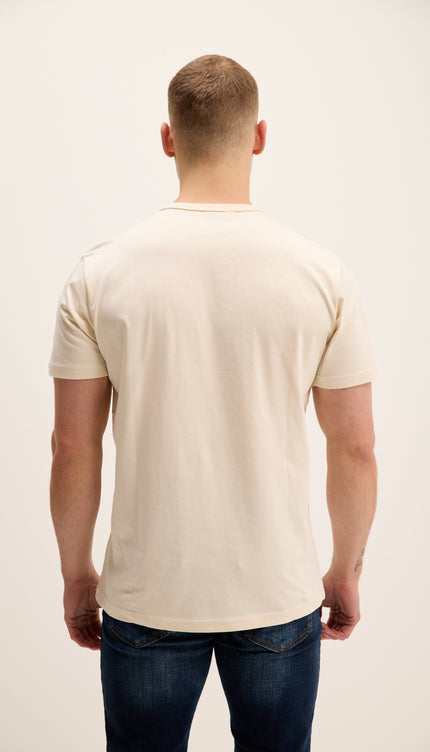 T-shirt léger en coton beige