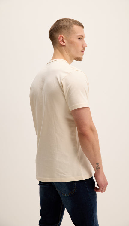 T-shirt léger en coton beige