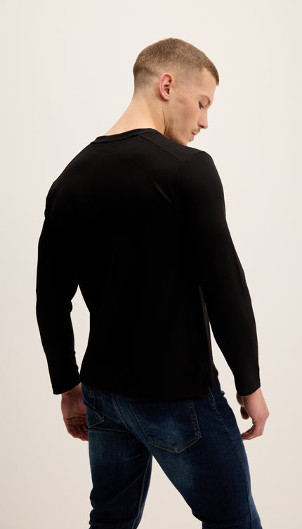 True Classic Long Sleeve Sweater - Black