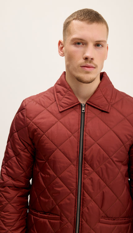 Leicht wattierte Jacke mit Reißverschluss – Fliesenfarben