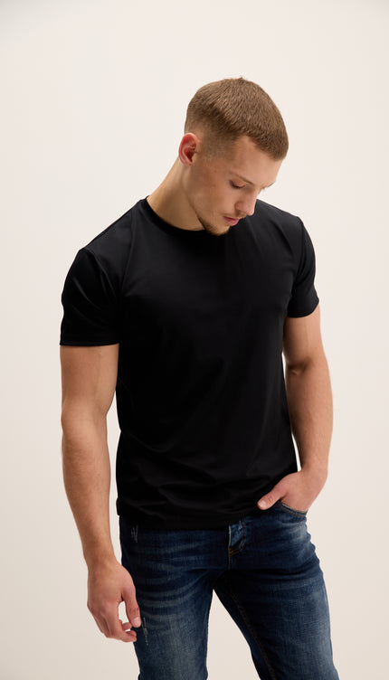 Luxurious Glow Crew-Neck T-Shirt - Black