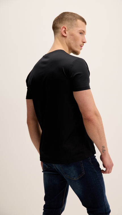 Luxurious Glow Crew-Neck T-Shirt - Black