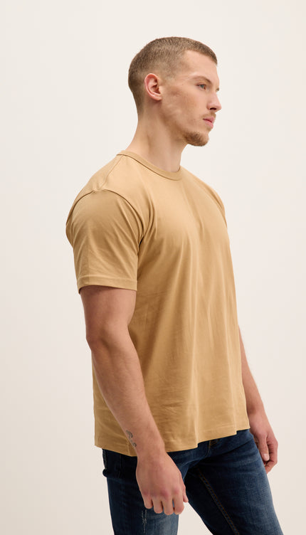 Lightweight Cotton T-shirt - Camel