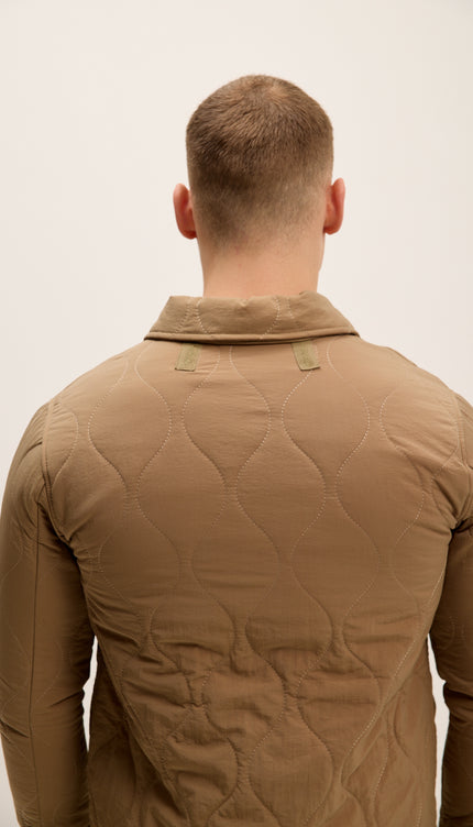 Snap Button Closure Autumn Coat - Stone