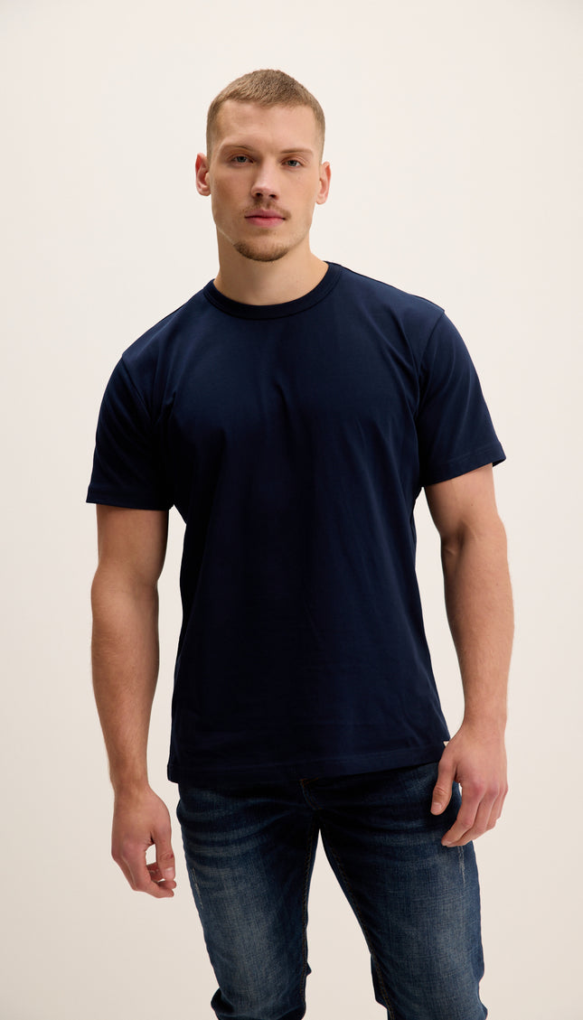 Lightweight Cotton T-shirt - Navy
