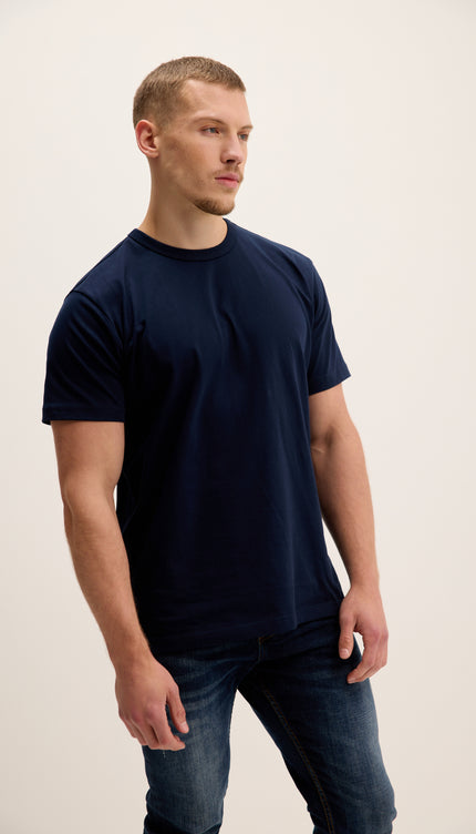 T-shirt léger en coton - Bleu marine