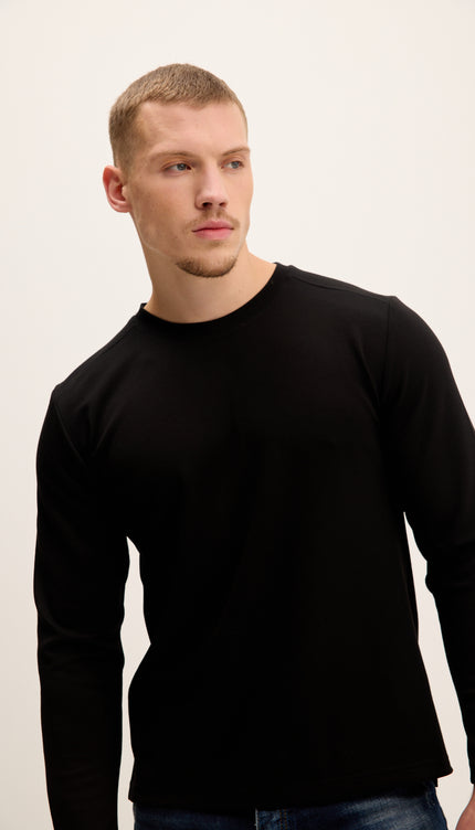True Classic Long Sleeve Sweater - Black