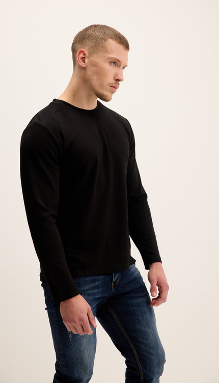 True Classic Long Sleeve Sweater - Black