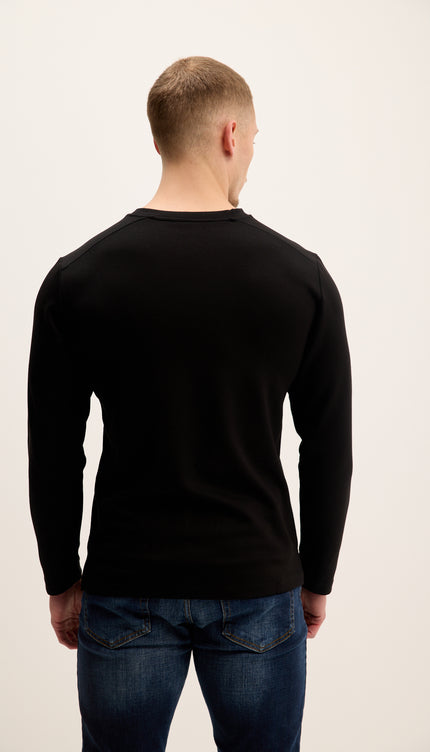 True Classic Long Sleeve Sweater - Black