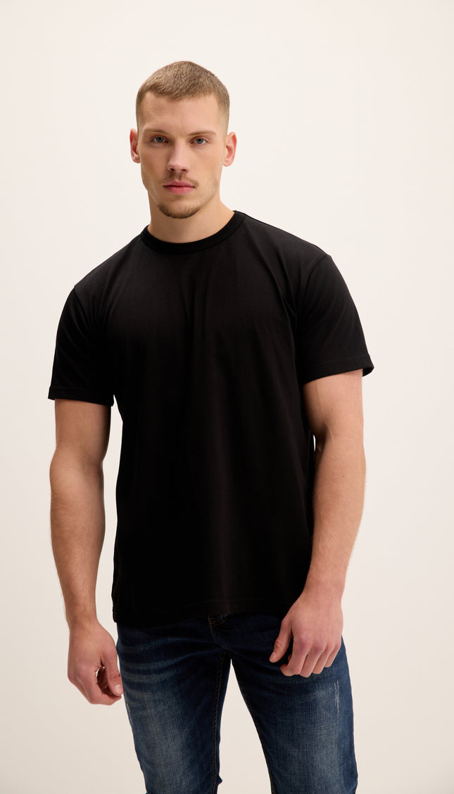 Lightweight Cotton T-shirt - Black