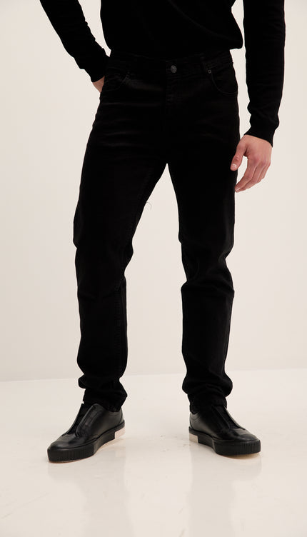Tapered Fit Stretchy Sleek Jeans - Black