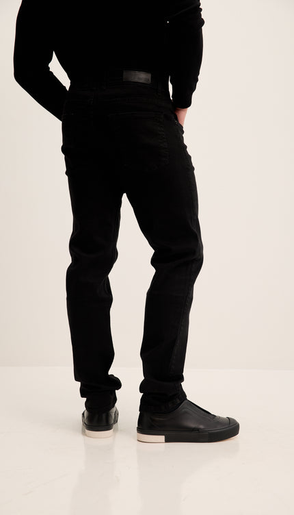 Tapered Fit Stretchy Sleek Jeans - Black