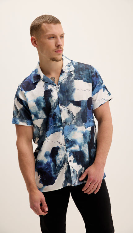 N° 4949 CAMISA TODO ESTAMPADO CAMP CUELLO - NEGRO