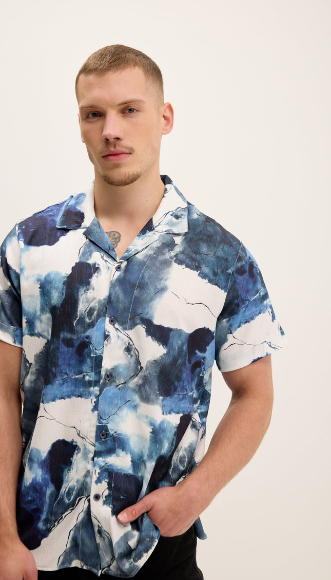 Allover Pattern Camp Collar Shirt - Batik