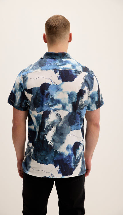 N° 4949 CAMISA TODO ESTAMPADO CAMP CUELLO - NEGRO