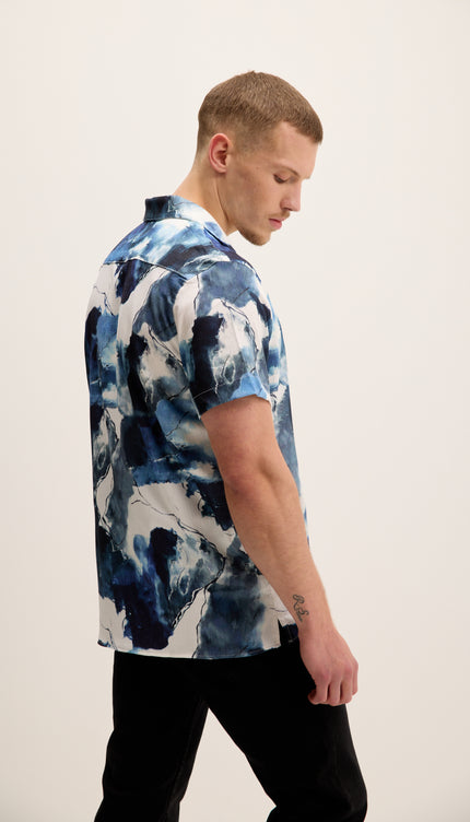 N° 4949 CAMISA TODO ESTAMPADO CAMP CUELLO - NEGRO