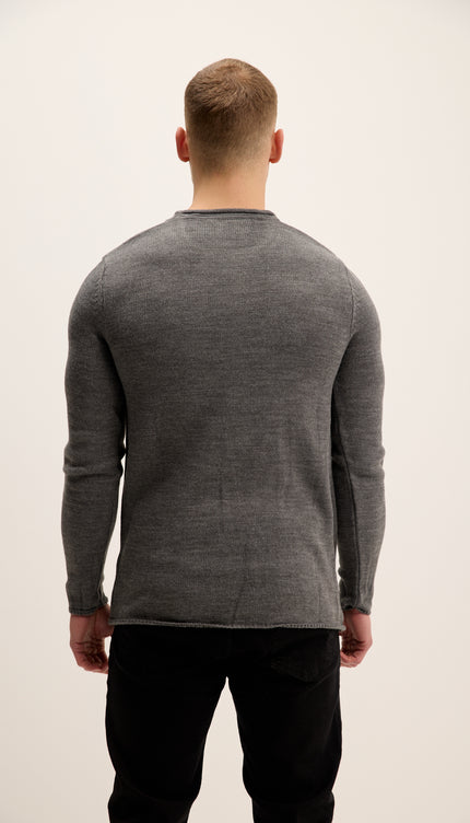 Tube Soft Pullover Sweater - Anthracite