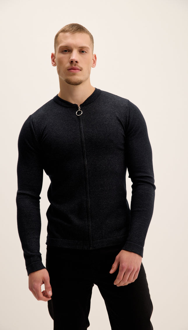 Full Zip Closure Cardigan - Anthracite