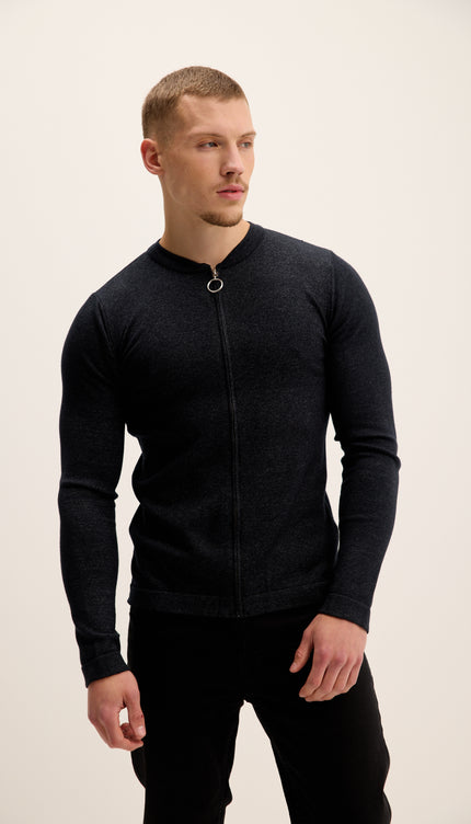 Full Zip Closure Cardigan - Anthracite