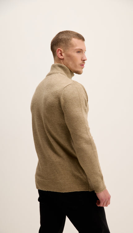 Zippered Collar Sweater - Vizon