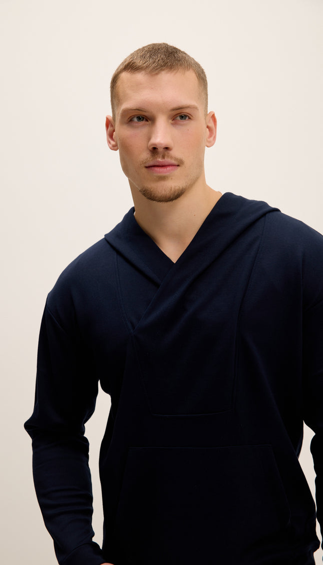 Weekend Hooded Sweater -  Navy