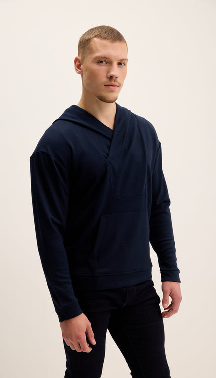 Weekend Hooded Sweater -  Navy