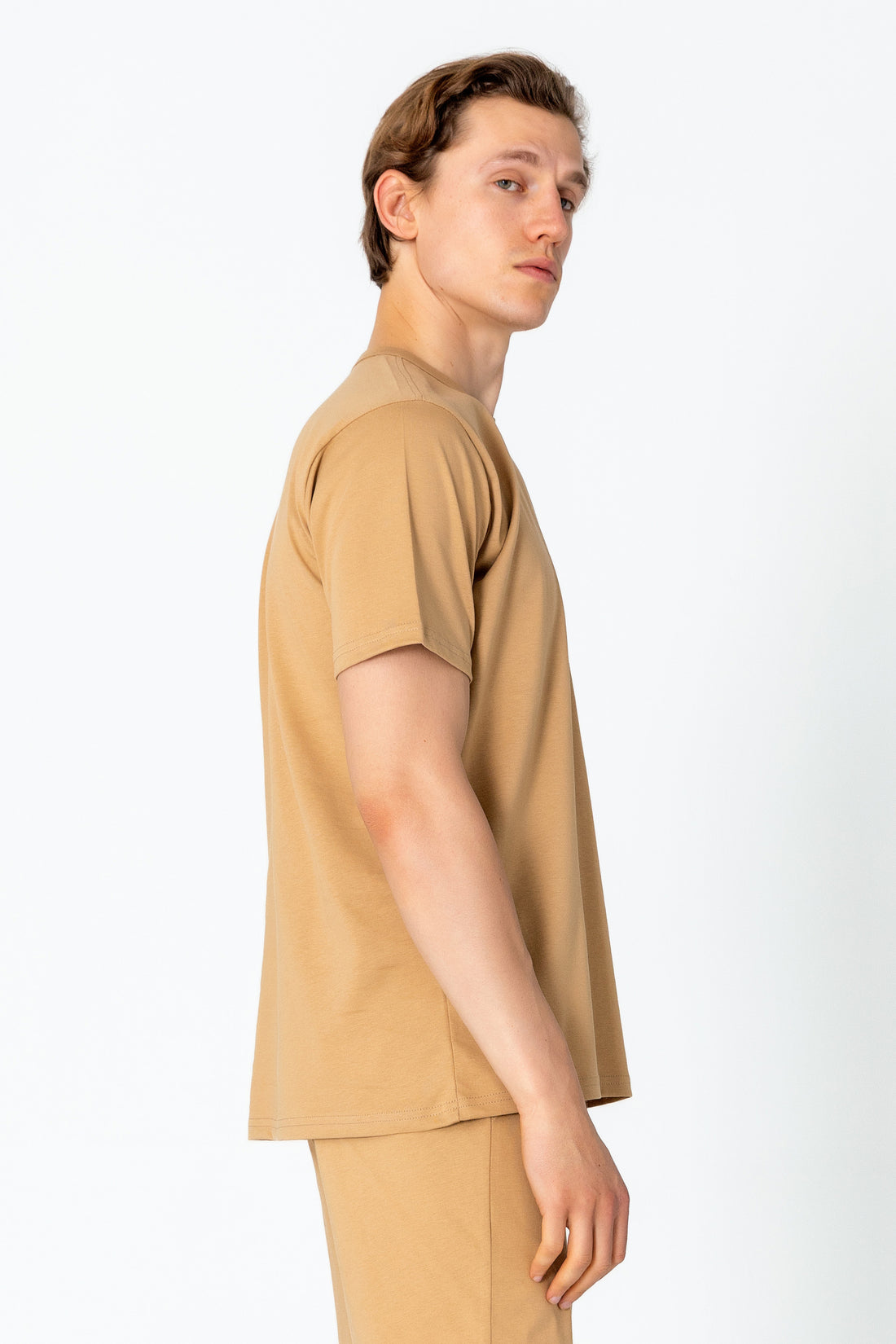 Lightweight Cotton T-shirt - Camel
